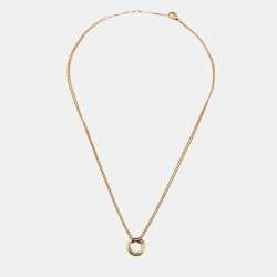 Pre Owned Cartier Trinity 18k Three Tone Gold Necklace