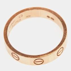 Pre Owned Cartier Love 18k Rose Gold Wedding Band Ring Size 49
