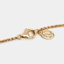 Pre Owned Cartier Les Berlingots De Cartier Malachite & Diamond 18K Yellow Gold Medium Model Pendant Necklace