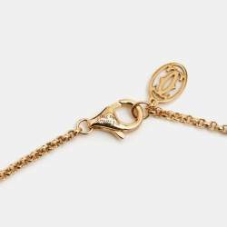 Pre Owned Cartier Les Berlingots De Cartier Malachite & Diamond 18K Yellow Gold Medium Model Pendant Necklace