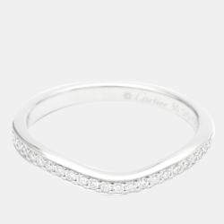 Pre Owned Cartier Ballerine Platinum Diamond Ring EU 50