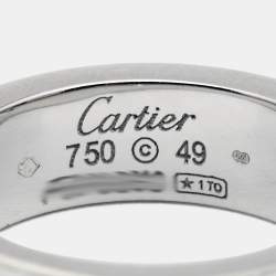 مملوكة مسبقًا Cartier Love  3 Diamond 18k White Gold Band RIng Size 49
