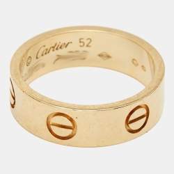 Pre Owned Cartier Love 18k Yellow Gold Ring Size 52