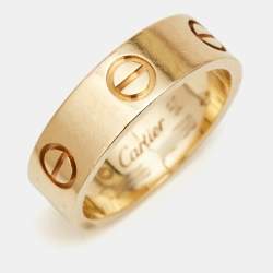 Pre Owned Cartier Love 18k Yellow Gold Ring Size 52