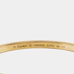 Pre Owned Cartier Love 6 Diamonds 18k Yellow Gold Small Model Bracelet