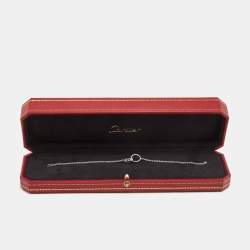 Pre Owned Cartier Love Interlocking Loops 18k White Gold Bracelet