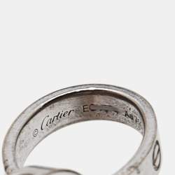 Pre Owned Cartier Love Interlocking Loops 18k White Gold Bracelet