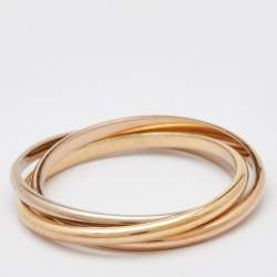 Pre Owned Cartier Trinity 18k Three Tone Gold XS Model Ring Size 56