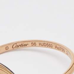 Pre Owned Cartier Trinity 18k Three Tone Gold XS Model Ring Size 56