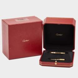 Pre Owned Cartier Love 18k Yellow Gold  Small Model Bracelet 17