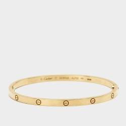 Pre Owned Cartier Love 18k Yellow Gold  Small Model Bracelet 17