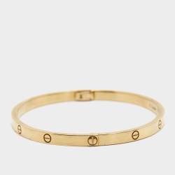 Pre Owned Cartier Love 18k Yellow Gold  Small Model Bracelet 17
