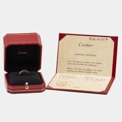 Pre Owned Cartier C De Cartier Platinum Wedding Band Ring Size 54