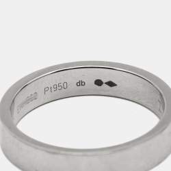 Pre Owned Cartier C De Cartier Platinum Wedding Band Ring Size 54