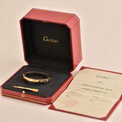 Pre Owned Cartier Love Bracelet 18K Yellow Gold Size 16