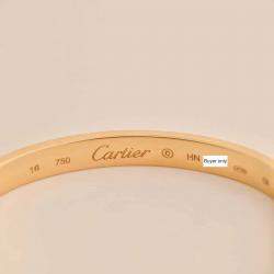 Pre Owned Cartier Love Bracelet 18K Yellow Gold Size 16