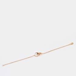 Pre Owned Cartier Love Interlocking Loops 18k Rose Gold Bracelet