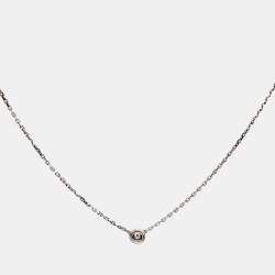 Pre Owned Cartier d'Amour Diamond 18k White Gold XS Model Necklace