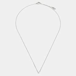 Pre Owned Cartier d'Amour Diamond 18k White Gold XS Model Necklace
