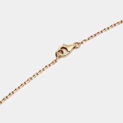 Pre Owned Cartier Trinity Diamond 18k Three Tone Gold Pendant Necklace