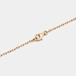 Pre Owned Cartier Trinity Diamond 18k Three Tone Gold Pendant Necklace