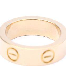 Pre Owned Cartier Love 18K Rose Gold Sappire Ring EU 48