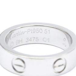 Pre Owned Cartier Love Platinum Diamond Ring EU 51