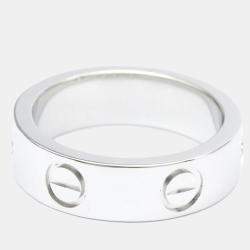 Pre Owned Cartier Love Platinum Diamond Ring EU 51