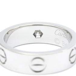 Pre Owned Cartier Love Platinum Diamond Ring EU 51
