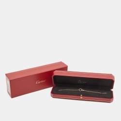 Pre Owned Cartier Love Interlocking 2 Hoops 18K Yellow Gold Bracelet