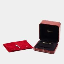 Pre Owned Cartier Love 18K White Gold SM Narrow Bracelet 15