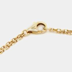 Pre Owned Cartier Love Diamond 18k Yellow Gold Double Chain Necklace