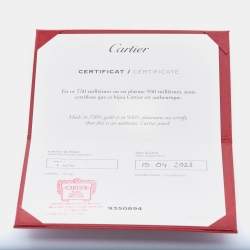 Pre Owned Cartier Trinity de Cartier 18K Three Tone Gold Adjustable Brown Cord Bracelet