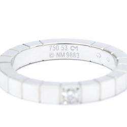 Pre Owned Cartier Lanieres 18K White Gold Diamond Ring EU 53