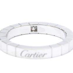 Pre Owned Cartier Lanieres 18K White Gold Diamond Ring EU 53