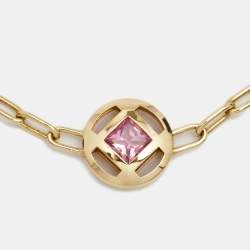 Pre Owned Cartier Pasha Multicolor Gemstone 18K Yellow Gold Charm Bracelet