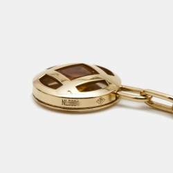 Pre Owned Cartier Pasha Multicolor Gemstone 18K Yellow Gold Charm Bracelet