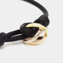Pre Owned Cartier Trinity de Cartier 18k Three Tone Gold Adjustable Cord Bracelet