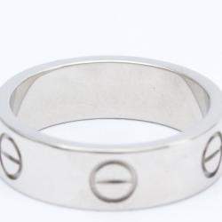 Pre Owned Cartier Love 18K White Gold Ring EU 52