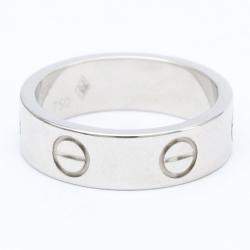 Pre Owned Cartier Love 18K White Gold Ring EU 52