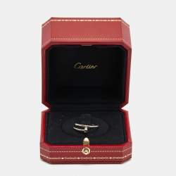 Pre Owned Cartier Juste un Clou 18k White Gold Small Model Ring Size 53