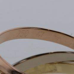 Pre Owned Cartier Les Must de Cartier XS 18K Yellow Rose and White Gold Ring EU 47