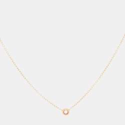 Pre Owned Cartier D'Amour Pink Sapphire 18k Rose Gold Necklace