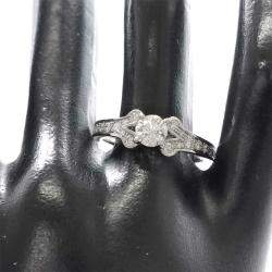 Pre Owned Cartier Ballerine Platinum Diamond Ring EU 58