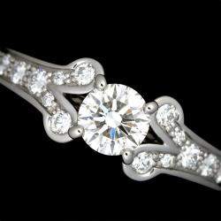 Pre Owned Cartier Ballerine Platinum Diamond Ring EU 58