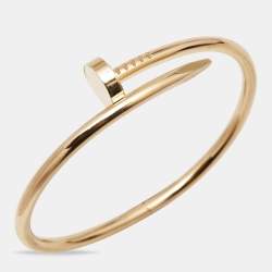 Pre Owned Cartier Juste Un Clou 18k Rose Gold Bracelet 17
