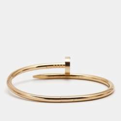 Pre Owned Cartier Juste Un Clou 18k Rose Gold Bracelet 17