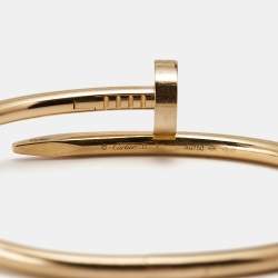 Pre Owned Cartier Juste Un Clou 18k Rose Gold Bracelet 17