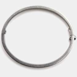 Pre Owned Cartier Love Diamond Paved 18k White Gold Bracelet 18