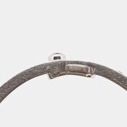 Pre Owned Cartier Love Diamond Paved 18k White Gold Bracelet 18